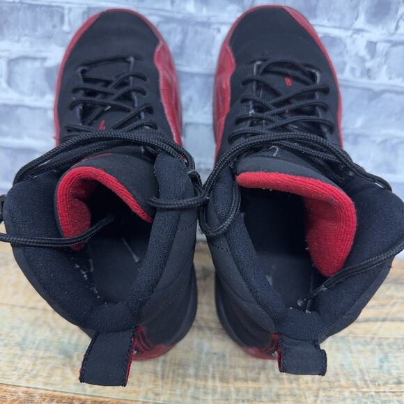 Nike Air Jordan 12 XII Retro Flu Game Black Red GS 153265-065 Youth Size 5Y Rare - Picture 8 of 11